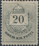 * 1874 20kr Szürke (150.000) / Mi 19 A (betapadás / Gum Disturbance) - Autres & Non Classés