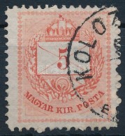 O 1874 Színesszámú 5kr I. Típus, Tégla SzínÅ±, Jobb Alsó... - Otros & Sin Clasificación