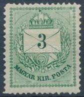 * 1874 3kr 13-as Fogazás Kékeszöld (9.000) - Andere & Zonder Classificatie