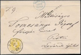 1869 2kr Citromsárga Helyi Nyomtatványon / 2kr Yellow On Local Printed Matter 'PEST / DÉL... - Autres & Non Classés