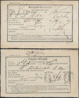 1867-1872 2 Db SZEPESVÁRALLYA Recepise Klf Bélyegzésekkel - Andere & Zonder Classificatie