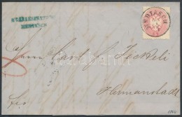 1864 5kr Távoldási Levélen (teljes Tartalommal) / On Cover With Full Content 'MEDIASCH' -... - Otros & Sin Clasificación