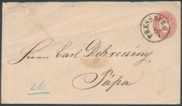 1863 5kr Díjjegyes Boríték 'PRESSBURG' - 'PÁPA' - Other & Unclassified