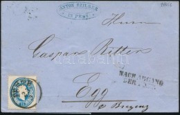 1861 15kr Levélen 'PESTH' - 'WIEN' - 'BREGENZ' - Egg - Other & Unclassified