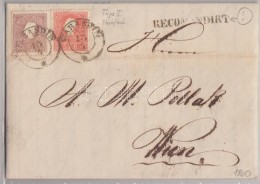 1860 10kr + 5kr + Hátoldalon 10kr (levélbontáskor Elvágva) II. Típusú... - Other & Unclassified