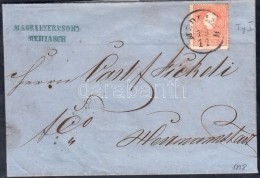 1858 5kr I. Távolsági Levélen (teljes Tartalommal) 'MEDVISCH' - 'HERMANNSTADT / Früh' - Otros & Sin Clasificación