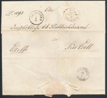 1856 Ex Offo 'K.K. POST DIREKTION OEDENBURG' + 'ODENBURG' - 'KIS - CZELL' - Otros & Sin Clasificación