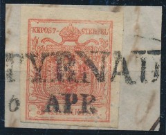 1850 3kr HP III. Jó / óriási Szélekkel, Papírkorn 'TYRNAU' - Autres & Non Classés