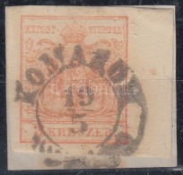 1850 3kr MP III Szép / óriási Szélekkel, ívszéllel / Margin Piece... - Autres & Non Classés