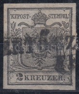 O 1850 2kr Fekete / Black HP I. Szép Szélekkel '(F)ERTÅ SZ(ENT MIKLÓS)' (Gudlin 500p) (kis... - Autres & Non Classés