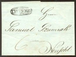 1845 Portós Levél (tartalommal) 'LEUTSCHAU' - Neusohl - Other & Unclassified