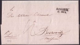 1845 Portós Levél / Cover With Postage Due 'SABARIA' - Boskowitz - Other & Unclassified