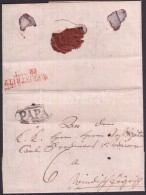 1843 Levél 6kr Portóval / Cover With 6kr Postage Due 'PAPA' - Piros / Red 'W:FEISTRITZ' - Other & Unclassified
