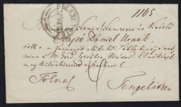 Ca 1843 Ajánlott Levél 6kr Portóval / Registered Cover With 6kr Postage Due, Zöld / Green... - Otros & Sin Clasificación