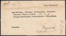 1843 Hivatalos Levél 'ALBA/REGIA' - Ungvár - Sonstige & Ohne Zuordnung
