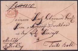 1842 Levél 18kr Franco, Piros/red 'OFEN/FRANCO' - Taits Boll - Other & Unclassified