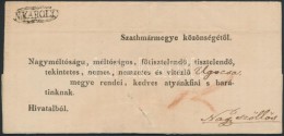 1841 Hivatalos Levél / Official Cover 'N:KÁROLY' - NagyszÅ‘llÅ‘s - Autres & Non Classés