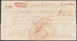1831 Ex Offo, Vízjeles Papíron, Piros / Red 'N.KAROLY' - Munkácsini - Other & Unclassified