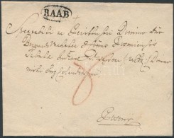 Ca 1830 Levél 8kr Portóval / Cover With Postage Due 'RAAB' - Pozsony - Other & Unclassified