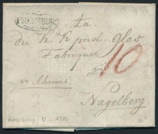 1826 Portós Levél ,,PRESSBURG' - Nagelberg - Autres & Non Classés