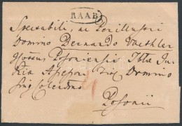 1822 Levél 'RAAB' - Autres & Non Classés