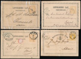 1870-1873 4 Db Díjjegyes LevelezÅ‘lap - Otros & Sin Clasificación