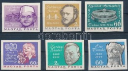 ** 1966 Évfordulók - Események (IV.) Vágott 6 érték (6.200) - Otros & Sin Clasificación