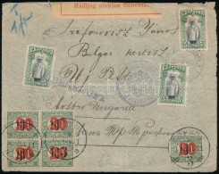 1915 Cenzúrázott Bolgár Levél Új-Pestre 5x20f Portó Bélyeggel - Sonstige & Ohne Zuordnung