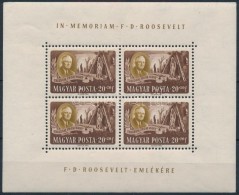 ** 1947 Roosevelt 20f Egyenes állású Kisív (sarokhiba, Törések / Folded) - Otros & Sin Clasificación