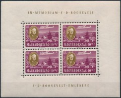 ** 1947 Roosevelt 10f Egyenes állású Kisív ( Kis Sarokhiba,  Törések /... - Other & Unclassified