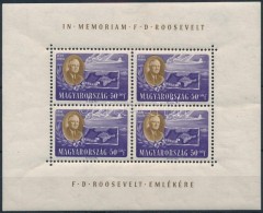 ** 1947 Roosevelt 50f Egyenes állású Kisív (kis Törések / Folded) - Sonstige & Ohne Zuordnung