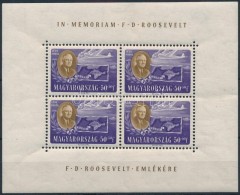 ** 1947 Roosevelt 50f Egyenes állású Kisív (kis Törések / Folded) - Altri & Non Classificati