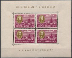 ** 1947 Roosevelt 10f Egyenes Képállású Kisív (10.000) - Other & Unclassified