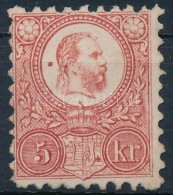 (*) 1871 Réznyomat 5kr, Festékfolt A Fej Mellett (*25.000) - Autres & Non Classés