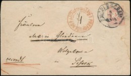 1874 Ajánlott 5kr Díjjegyes Boríték Hátoldalán Réznyomat10kr... - Otros & Sin Clasificación