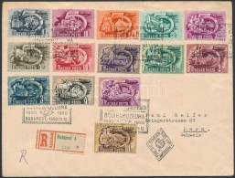 1950 Ötéves Terv (I.) Sor Ajánlott FDC-n Svájcba (45.000+++) - Other & Unclassified