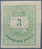 * 1874 3kr Vágott, Nagy Szélekkel RR! (20.000) - Andere & Zonder Classificatie