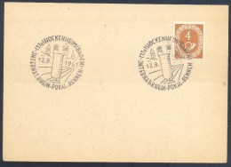 Germany Deutschland 1951 Card Cancellation: Motorcycle Motorbike Fahrrad Moto International Rhein Pokal Rennen - Motorbikes