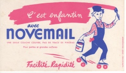 SUPER BUVARD - MARQUE NOVEMAIL  - POT DE PEINTURE - BI COLORE - ENFANT SUR PATIN A ROULETTES - Pinturas