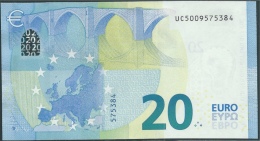 € 20  FRANCE  UC U004 H3  DRAGHI  UNC - 20 Euro