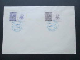 Böhmen Und Mähren 1941 Nr. 73 / 74 Blauer Sonderstempel 100. Geburtstag Dvoraks - Cartas & Documentos