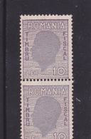 # 176 REVENUE STAMP, 10 LEI ,MNH **,  STAMPS IN PAIR OF TWO, ROMANIA - Fiscales