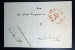 Nederland: Brief Van Rotterdam Naar Zuidland 1838 Betr Lotelingen Militie Kommissaris Te Rdam K-29 Brielle - ...-1852 Préphilatélie