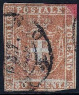 1851 1852 1857 Granducato Di Toscana N°22 C. 80 Cent. Centesimi Governo Provvisorio Tuscania Italy Italian - Toskana