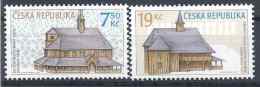 2006 Rép TCHEQUE 444-45** Architecture, églises En Bois - Unused Stamps