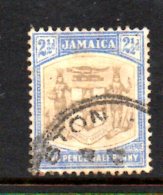 T507 - JAMAICA , Yvert N. 35  Usato . Corona CA - Jamaica (...-1961)