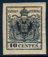 1850 Antichi Stati Lombardo Veneto C. 10 Ristampa Ufficiale MNH ** Stemma Austro-ungarico Effige Di Francesco Giuseppe - Lombardije-Venetië