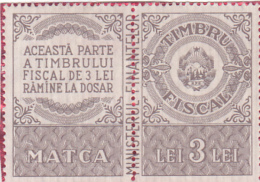 # 178 FISCAUX, REVENUE STAMP, 3 LEI, MNH**,  ROMANIA - Revenue Stamps