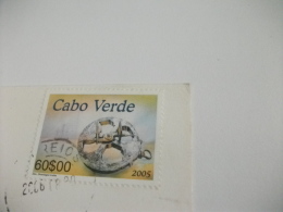 STORIA POSTALE FRANCOBOLLO COMMEMORATIVO CAPO VERDE CABO VERDE SPIAGGIA ST. MARIA - Kaapverdische Eilanden