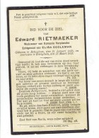 1499 EDWARD RIETMAKER - BEKEGHEM 1858 + ETTELGHEM 1925 - Devotieprenten